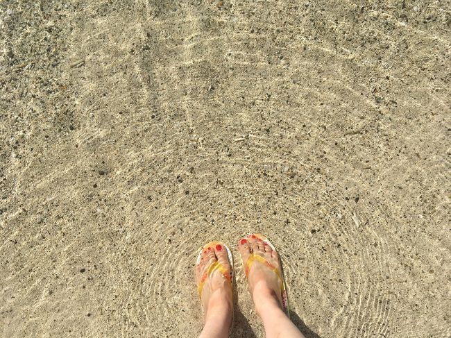 海の水が透き通ってます♪