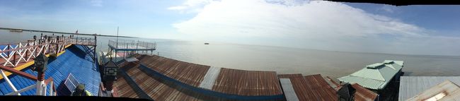 トンレサップ湖のパノラマを撮影された。