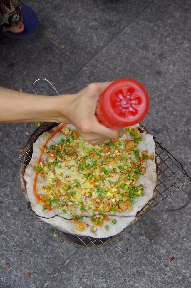 仕上げはチリソース。