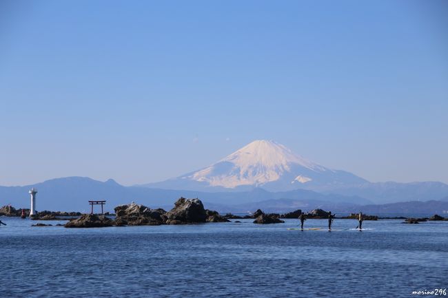 富士山を眺めながら葉山から逗子まで海岸散歩』逗子・葉山