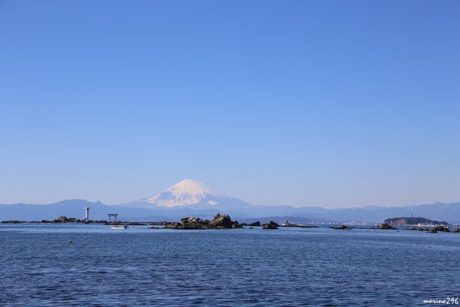 富士山を眺めながら葉山から逗子まで海岸散歩』逗子・葉山