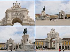 コメルシオ広場はテージョ川に面したリスボンの海の玄関口で
約200ｍ四方の大きな広場です。

かつてはマヌエル１世の宮殿がありましたが
1755年のリスボン大地震で破壊されてしまいました。
広場中央には当時の国王ドン・ジョゼ１世の騎馬像が。

1908年にはカルロス１世と王太子（長男）が
共和主義者によりこの広場で暗殺されました。
次男が王位を継承しましたが、1910年に共和制国家が樹立し
王政が終焉しました。　