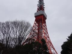 東京タワーの近くを通って増上寺に向かいます。