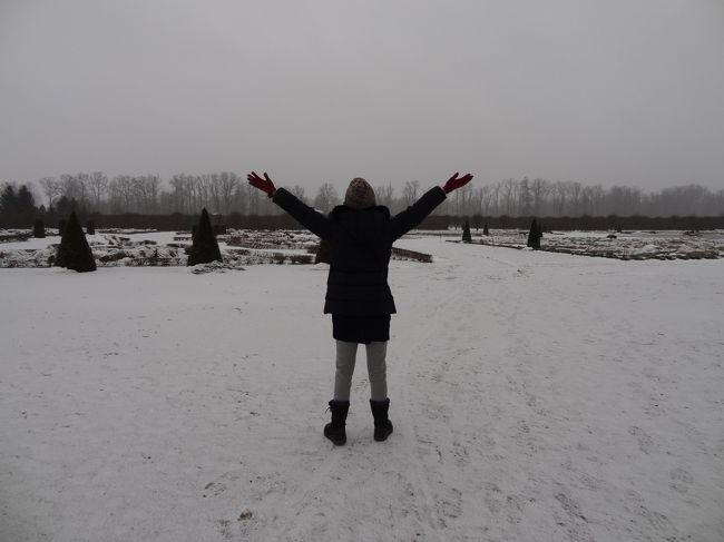 寒いけど、お庭に出てみました。<br /><br />繁盛期は、このお庭に入るにも別料金が必要。さらに、宮殿内を案内してくれる人たちが、中世ヨーロッパの格好で案内してくれるそうです。<br />薔薇がたくさん咲いていて、暖かい季節も美しいでしょうね。<br />行ってみたいな！<br /><br />リトアニアは、これで終了。明日はラトビアを散策します。<br />ラトビア編へ続きます。