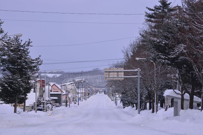 朝7時の美瑛駅方面です。