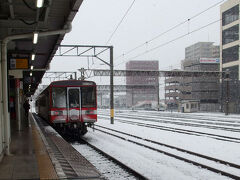 そんなこんなで水戸駅に到着。大粒の雪は降りやむ気配もなく…。

大洗鹿島線に乗り換えます。
2両編成のディーゼル車。5年前、ここで初めてディーゼル車というものに乗って、音と振動に驚いたものです。