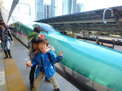 ※一日目は、墓参り＆親戚への挨拶がメインなので、旅行情報がかなり少ないです。
ご了承ください。

東京駅で待ち合わせて、
７時台の秋田新幹線にのって、北上に。
あ、北上だから、東北新幹線か・・・・・。