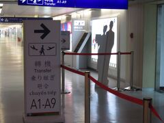 8：30頃　台北桃園空港第1ターミナルに到着
この後、同じタイガーエア台湾のコタ・キナバル行きに乗継ぎます

まずは、第1ターミナル内の乗継カウンターへ向かいます
