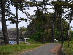 東尋坊から越前松島までは断続的に海岸遊歩道が伸びる。
約３ｋｍほどの距離で越前松島に。