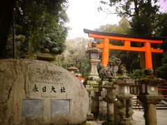 まずは新薬師寺へ。
と思い、近鉄奈良駅からバス（奈良交通・2系統市内循環外回り）に乗ったのですが…最寄りの停留所「破石町」まで行かない、「春日大社表参道」が終点の便に乗ってしまったようです。

まぁ停留所1つ分なのでそんなに問題はないでしょう。
せっかくなので、春日大社の中を通りながらお寺に向かうことにしました。