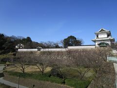 兼六園を出て、金沢城跡へ。連なる石垣が、見ごたえありました。