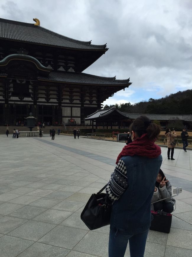 近鉄奈良駅のロッカーに荷物を預け、すぐ近くのレンタサイクル店で電動アシストの自転車を借りて、いざ奈良観光！<br />奈良は私は3回目になりますが、いつもレンタサイクルです。<br /><br />ならまちまで足をのばしたい時とか、便利ですよね<br /><br />まず行ったのは東大寺。