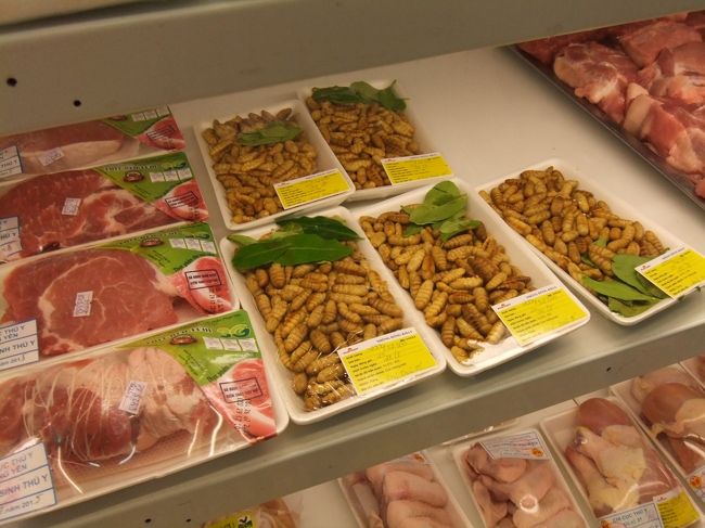 お肉コーナーに、幼虫もありました。。