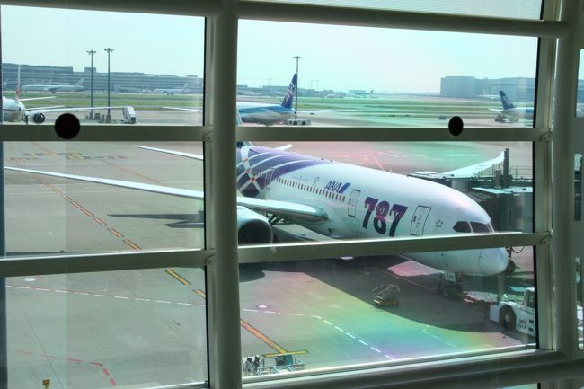 そろそろ搭乗です。<br />787、初めてです＾＾