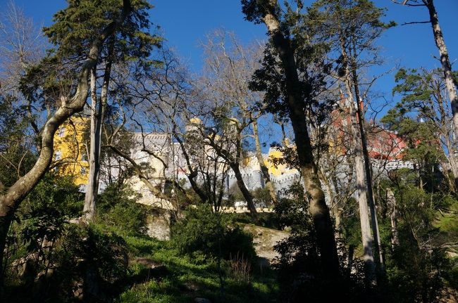 朝一番のバスだったのですが、自家用車やツアーで既に来ている人もいたので、チケット売り場では10分程度並びました。<br />敷地に入ったあと、宮殿へはさらに坂を登る必要があります。バスもありますが、小さい上に本数も少ないので元気ならば歩いたほうが早いです。写真を撮りながらでも10分もかかりませんでしたが、その間バスは下で止まったままでした。