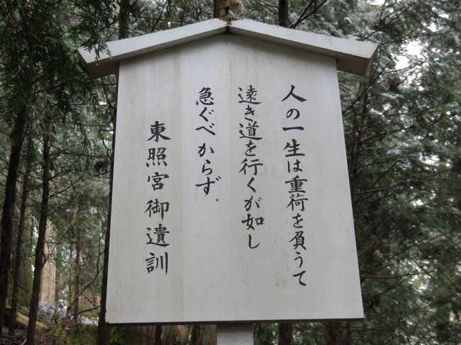 教訓の立て札もあります。