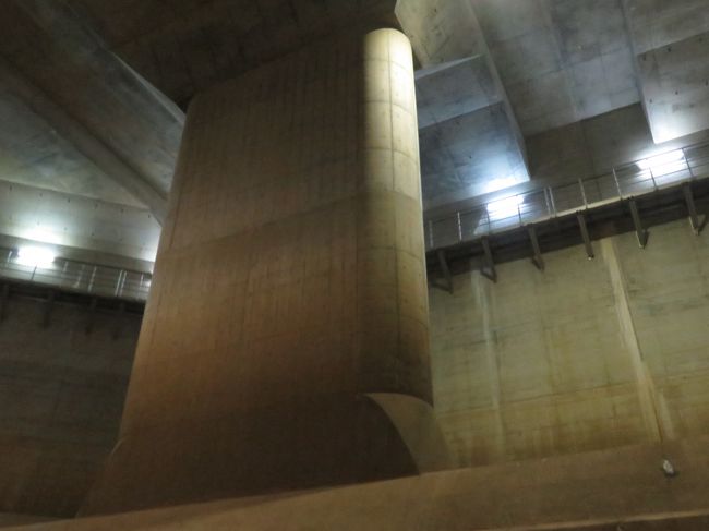 柱は１本500トンもあり、全部で59本あるそうです。<br />大量の水が流れ込む想定なので、耐久性が必要なのでしょうね。