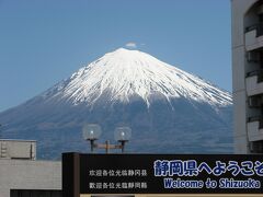 駅前の富士山。でかい。