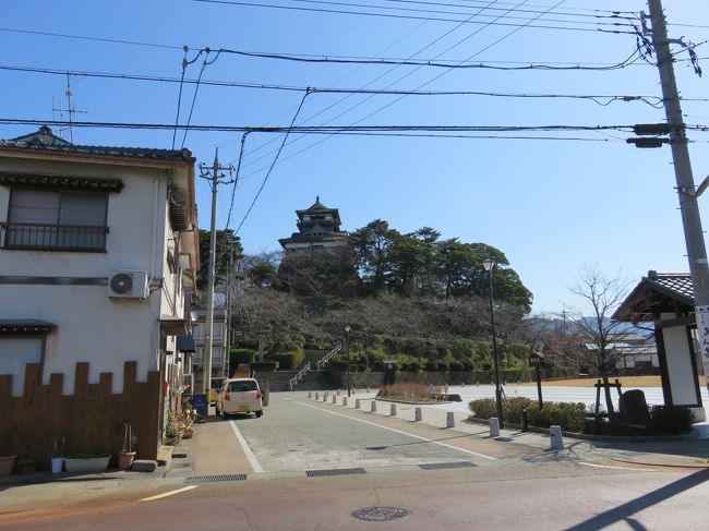 バス停からも天守が見えました。