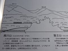 正面は道心岳。左の方に高川山。