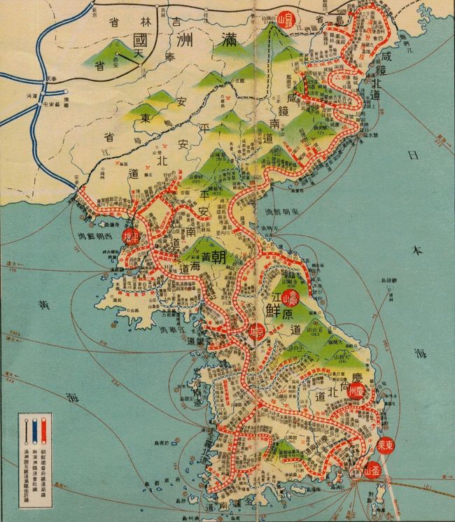 ●◎明治４５年発行 朝鮮及満洲全図 新義州 安東州市街図◎●