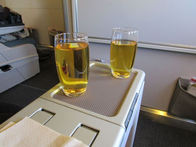 ウエルカムドリンクはアップルジュース