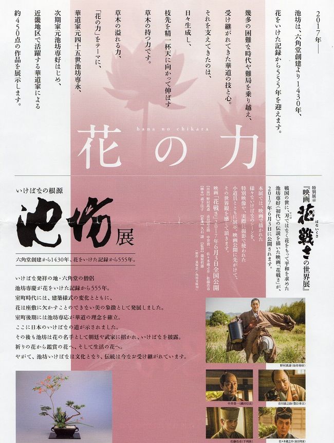 大阪）生まれて初めて「いけばな展（花の力：池坊展）」に行き