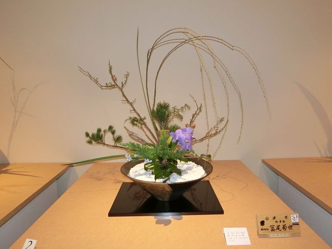 大阪）生まれて初めて「いけばな展（花の力：池坊展）」に行き