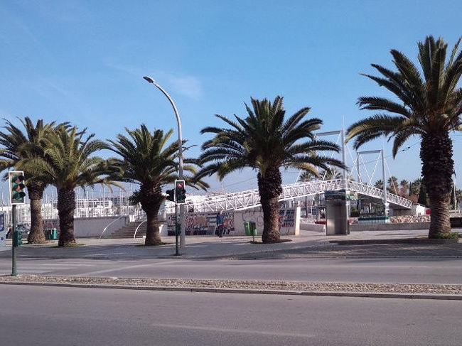 橋を渡って、デスコブリメントス通りの信号を渡って･･･。<br />この信号を渡ったところからはバスターミナルらしき物が見えなかったので不安でしたが<br />確かに「正面奥」にありました。<br />チケットブース、小さな待合室がある小さな建物、バス3台分の駐車スペースだけだったので<br />私が想像していた「バスターミナル」とは違っていて最初わかりませんでした。<br />