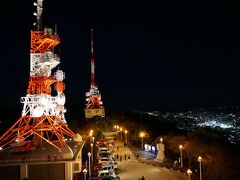 チェックイン後に稲佐山の夜景を見に行く。