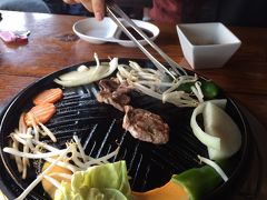 遠野食肉センターで食べた遠野名物ジンギスカン．
正直，北海道のジンギスカンとの違いはよくわからなかった．
ジンギスカン大好きだし美味しかったし最高だった．
一人前1500円くらいで満腹になった．
