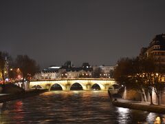 さて、満腹になった所でメトロに乗って…と思ったら4号線のモンパルナス駅が工事中で使えないとのこと。

96系統のバスでノートルダムの前へ。夜景観賞といきます。まずはポンヌフから。
