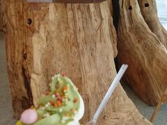 歩き回って暑くなってきたのでソフトクリームをテイクアウトして食べました。