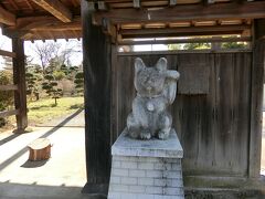 駅からちょっと歩くけど、招き猫のお寺という海雲寺へ行ってみた。
門の前には招き猫。
