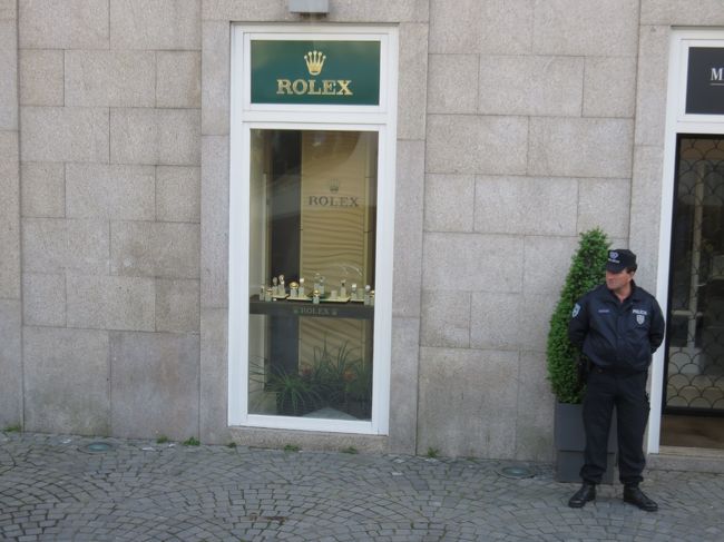 歩行者道路の終わり付近