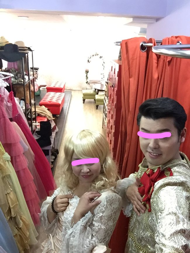 『連続失敗的台湾。希望能再如果 ④ 変装写真で大盛り上がり。そのメイクのままで行った九分で大道芸人だと間違われる』台北(台湾)の旅行記・ブログ