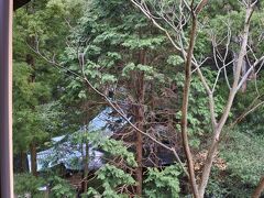 左側。熊野神社（温泉の神様）の屋根が少し見える。