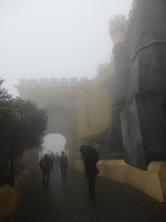 とは言っても、うっすらとは見えていましたが・・・。<br />立派な門が見えて来ました。<br /><br />このペーナ宮殿を含む、シントラにある「ムーアの城跡」「シントラ宮殿」「レガイラ宮殿」が「シントラの文化的景観」として、１９９５年世界遺産に登録されました。<br />本当は全部見学出来れば良かったのですが、今回は一番見たかった「ペーナ宮殿」だけを見学します。