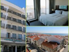 今日はオビドスを発ち、アルコバサを観光後
ナザレへやって来ました。

ホテルに到着したのは夕方の５時少し前。
専用パーキングがあり町の中心部にあるホテルとして
唯一の選択肢でした。
ビーチ沿いではないので、バルコニーから少しだけ海が見えました。