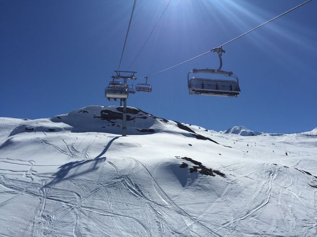 リッフェルベルクまで下ったところで、今度はリフトに乗って上がります。