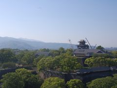 熊本市役所14階の展望ロビーからの眺めです。（土・日も展望台へは入れます）
緑の中の熊本城が観える絶景です。