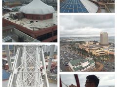 とうとう雨が降って来たので、アメリカンビレッジで観覧車に乗ってみる。
SKYMAX60　１周５００円。２周だと８００円。
ガラガラでしたが、景色は綺麗だった。