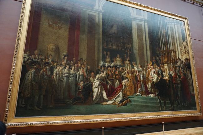 ジャック・ルイ・ダヴィッド作<br />ナポレオン一世の戴冠式と皇紀ジョゼフィーヌの戴冠式<br />画家のダビィッドもチャッカリ描かれています。