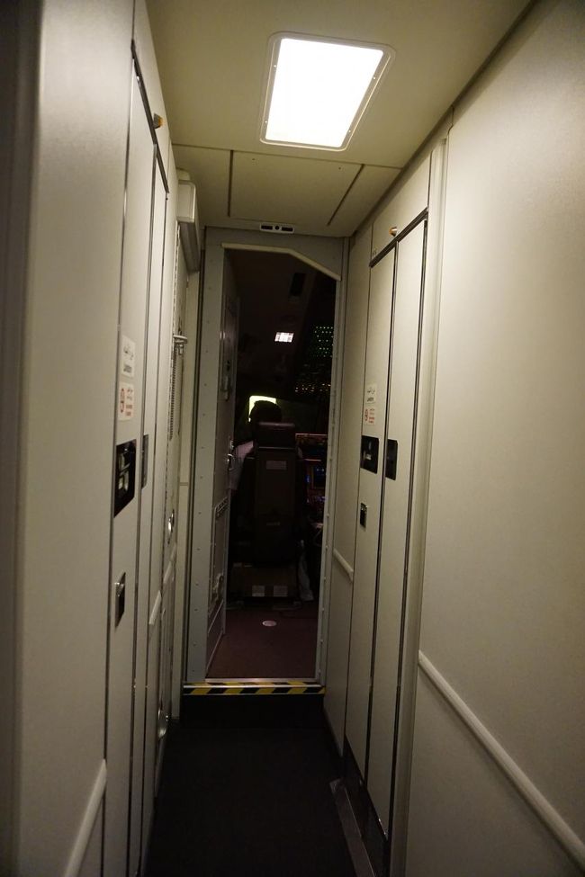 A380に搭乗。<br />コックピットが見えます。