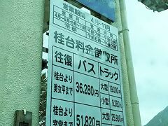 立山有料道路はマイカー禁止です。
日本一、いや世界一高い高速料金とのことです。
5.5ｋｍ(約10分)往復51,820円高いのか、安いのか・・・(・・?