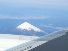 快晴の上に、この日はなぜか、低い高度で飛んでいたため、富士山をこんな間近に見れました。そこかしこで、シャッター音が聞こえていました。