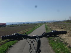 そして蘭留駅を過ぎてからは、JR線路沿いに続くこちらのサイクリングロードを。

快晴で気持ち良いっ！！！