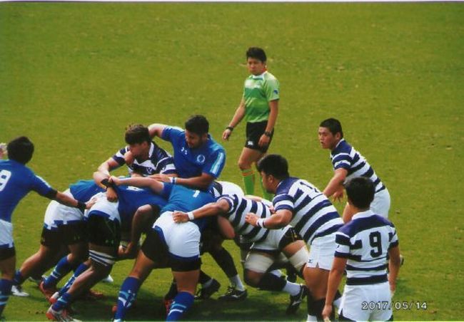 この試合　磐田市出身の東海大の伊藤君(秋田工）が SO としてフル出場、地元の静岡新聞に写真入りで掲載された。