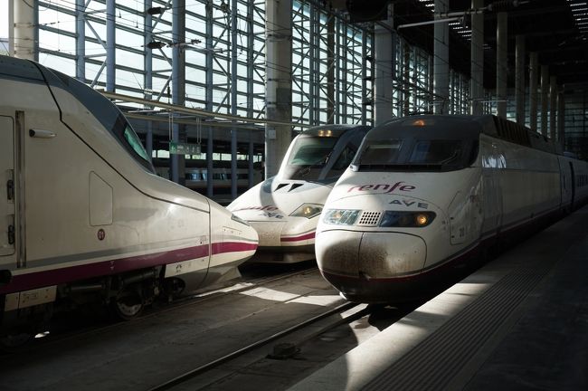 戻って下に下りたら停車していたのは連結されたAVEの先頭車両。