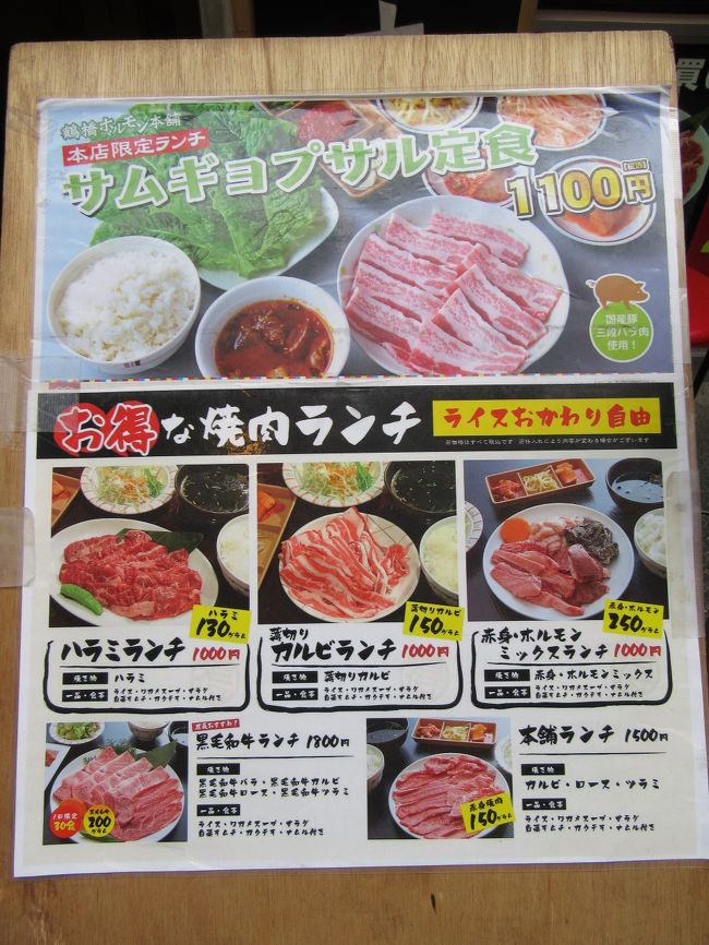 250ｇの赤身・ホルモンランチに決定